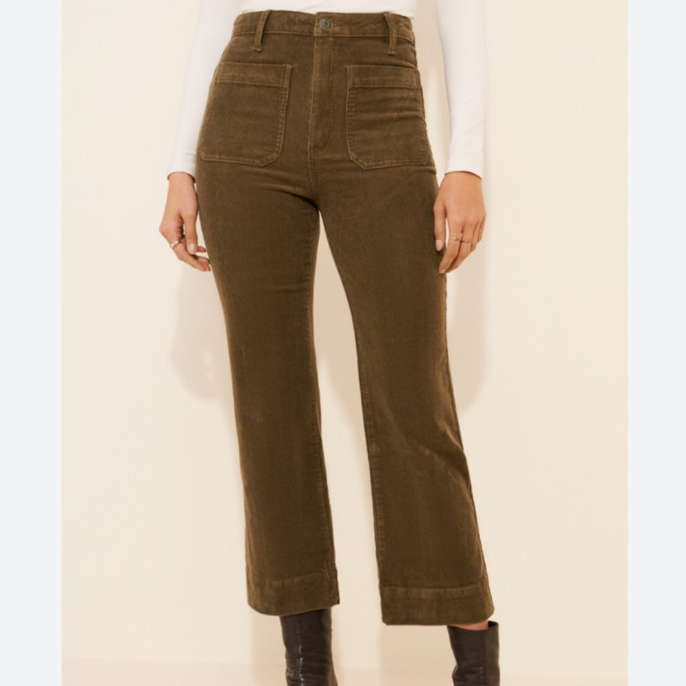 Show Me Your Mumu Corduroy Cropped Farrah Trousers Crop Pant